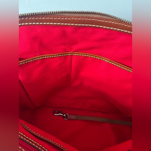 Dooney & Bourke Navy and brown leather handbag - Picture 10 of 10